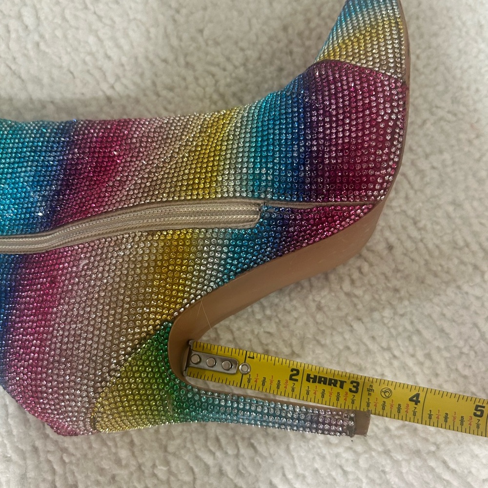 Dolls Kill Multicolor Rhinestone Women's Boots - Picture 5 of 5